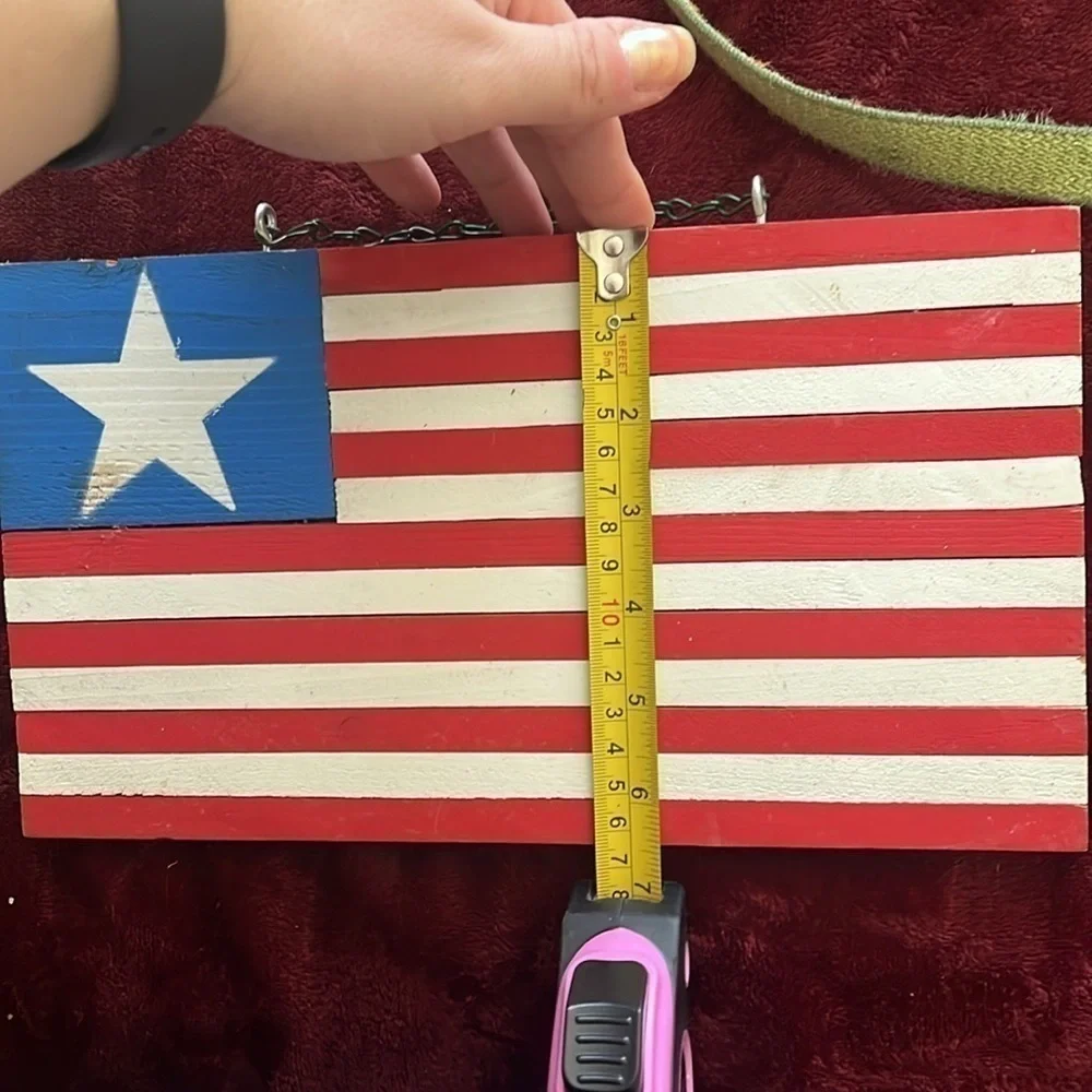 Hand Crafted wooden flag